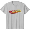 image:imageHot Wheels  Comic Book Fire Logo TShirtSilver Grey