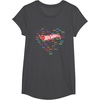 image:imageHot Wheels  Heart Shape TShirtDark Heather Grey