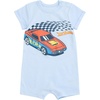 image:imageHot Wheels Boys 2Piece Romper and Sunhat Set Newborn to ToddlerPastel Blue