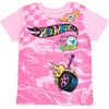 image:imageHot Wheels Girls 2Pack Racing TShirts Toddler to Big KidPink  Gray  Built for Speed