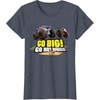 image:imageHot Wheels Monster Trucks  Go Big Go Hot Wheels TShirtHeather Blue
