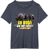 image:imageHot Wheels Monster Trucks  Go Big Go Hot Wheels TShirtHeather Blue