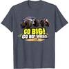 image:imageHot Wheels Monster Trucks  Go Big Go Hot Wheels TShirtHeather Blue