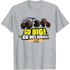 image:imageHot Wheels Monster Trucks  Go Big Go Hot Wheels TShirtHeather Grey