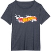 image:imageHot Wheels Smoke Flag Logo TShirtHeather Blue