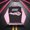 image:imageIsaac Morris Limited Hot Wheels Girls Bomber Jacket with Race Car Graphic Design Zip Up Varsity Jacket for Big Kids and TeensBlack and Pink