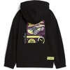 image:imagePUMA Boys Logo Pullover Hoodie Fleece Sweatshirt Large Front PocketBlack  Hot Wheels