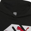 image:imagePUMA Boys Logo Pullover Hoodie Fleece Sweatshirt Large Front PocketBlackRed