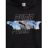 image:imagePUMA Boys Logo Pullover Hoodie Fleece Sweatshirt Large Front PocketCarbon Black