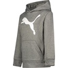 image:imagePUMA Boys Logo Pullover Hoodie Fleece Sweatshirt Large Front PocketCharcoal Heather