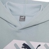 image:imagePUMA Boys Logo Pullover Hoodie Fleece Sweatshirt Large Front PocketTurquoise Surf