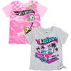 image:imageHot Wheels Girls 2Pack Racing TShirts Toddler to Big KidPink  Gray  Built for Speed