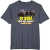 image:imageHot Wheels Monster Trucks  Go Big Go Hot Wheels TShirtHeather Blue