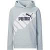 image:imagePUMA Boys Logo Pullover Hoodie Fleece Sweatshirt Large Front PocketTurquoise Surf