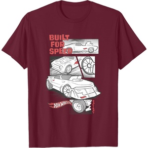 image:imageHot Wheels  Built for Speed Comic Panels TShirtBurgundy