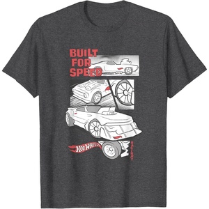 image:imageHot Wheels  Built for Speed Comic Panels TShirtDark Heather Grey