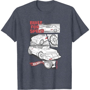 image:imageHot Wheels  Built for Speed Comic Panels TShirtHeather Blue