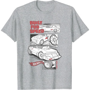 image:imageHot Wheels  Built for Speed Comic Panels TShirtHeather Grey