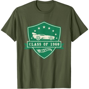 image:imageHot Wheels  Class of 1968 Badge TShirtOlive Green
