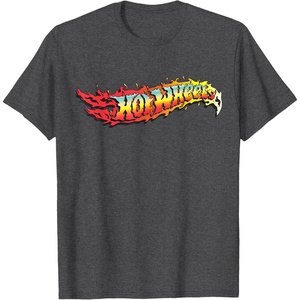 image:imageHot Wheels  Comic Book Fire Logo TShirtDark Heather Grey