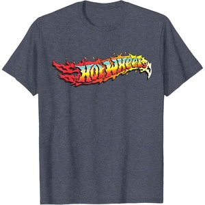 image:imageHot Wheels  Comic Book Fire Logo TShirtHeather Blue