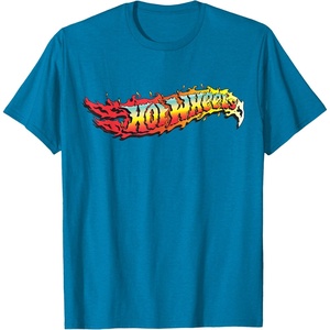 image:imageHot Wheels  Comic Book Fire Logo TShirtSapphire Blue
