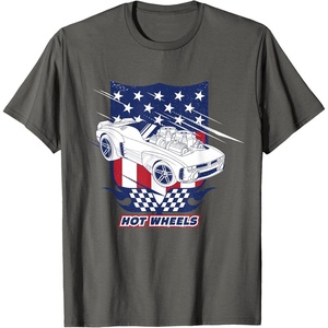 image:imageHot Wheels  Patriotic American Flag 4th of July TShirtAsphalt Grey