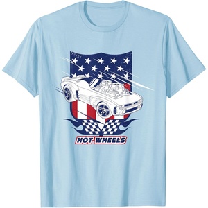 image:imageHot Wheels  Patriotic American Flag 4th of July TShirtBaby Blue