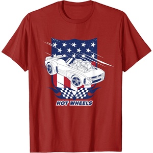 image:imageHot Wheels  Patriotic American Flag 4th of July TShirtCranberry Red