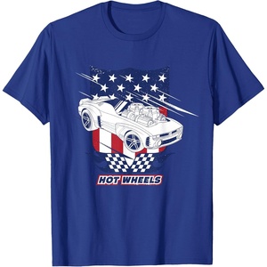 image:imageHot Wheels  Patriotic American Flag 4th of July TShirtRoyal Blue