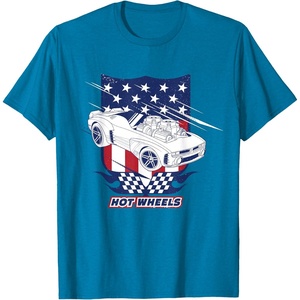 image:imageHot Wheels  Patriotic American Flag 4th of July TShirtSapphire Blue