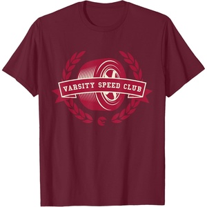 image:imageHot Wheels  Varsity Speed Club Tire Badge TShirtBurgundy