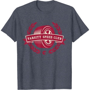 image:imageHot Wheels  Varsity Speed Club Tire Badge TShirtHeather Blue