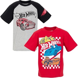 image:imageHot Wheels Boys 2Pack Racing TShirts Toddler to Big KidGray  Red