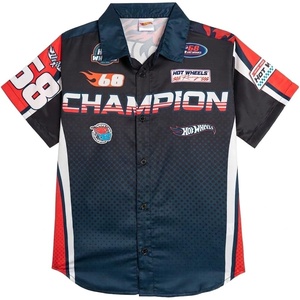 image:imageHot Wheels Boys ButtonDown Shirt Toddler to Big KidNavy  Red