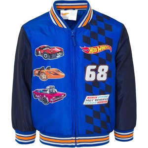 image:imageHot Wheels Boys Racing ZipUp Bomber Jacket Toddler to Big KidBlue  Navy