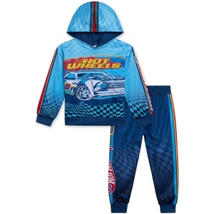 image:imageHot Wheels Fleece Pullover Hoodie and Jogger Pants Outfit Set Toddler to Big Kid Sizes 2T  1416Blue