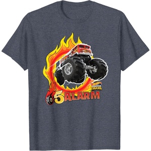 image:imageHot Wheels Monster Trucks  5Alarm TShirtHeather Blue