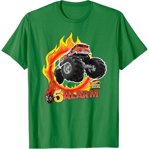 image:imageHot Wheels Monster Trucks  5Alarm TShirtKelly Green
