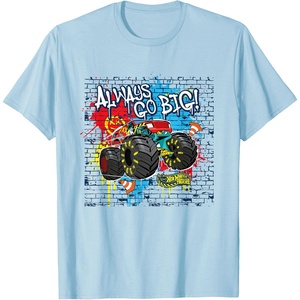 image:imageHot Wheels Monster Trucks  Always Go Big Spray Paint Wall TShirtBaby Blue