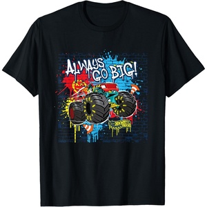 image:imageHot Wheels Monster Trucks  Always Go Big Spray Paint Wall TShirtBlack