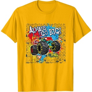 image:imageHot Wheels Monster Trucks  Always Go Big Spray Paint Wall TShirtGolden Yellow