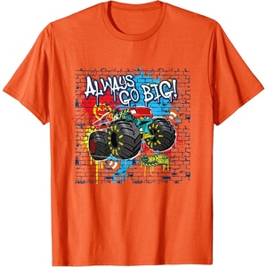 image:imageHot Wheels Monster Trucks  Always Go Big Spray Paint Wall TShirtOrange