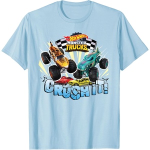 image:imageHot Wheels Monster Trucks  Crush It TShirtBaby Blue