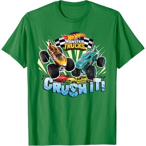 image:imageHot Wheels Monster Trucks  Crush It TShirtKelly Green