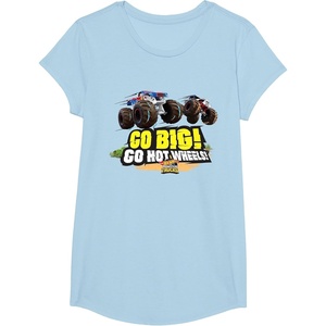 image:imageHot Wheels Monster Trucks  Go Big Go Hot Wheels TShirtBaby Blue