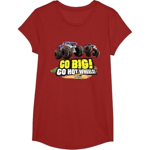 image:imageHot Wheels Monster Trucks  Go Big Go Hot Wheels TShirtCranberry Red