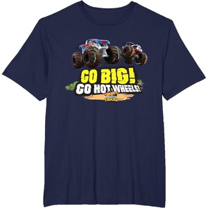 image:imageHot Wheels Monster Trucks  Go Big Go Hot Wheels TShirtNavy Blue