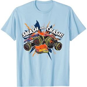 image:imageHot Wheels Monster Trucks  Smash and Crash TShirtBaby Blue