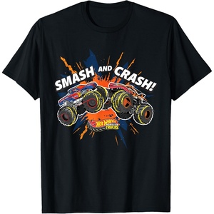 image:imageHot Wheels Monster Trucks  Smash and Crash TShirtBlack